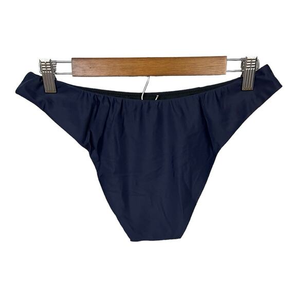 J. Crew Curved Waist Cheeky Bikini Bottom in Navy Size M NWT‎ - Picture 4 of 8